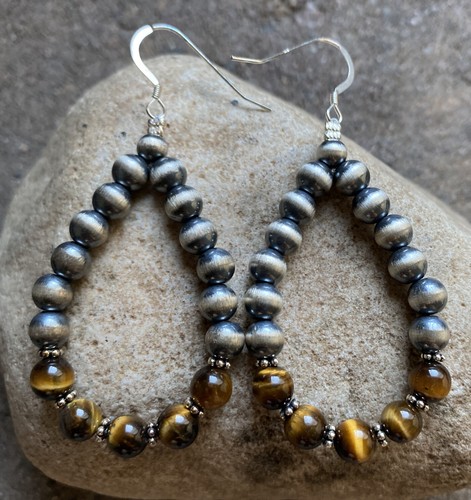 Sterling silver tiger eye - silver, tiger’s