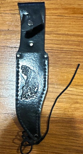 Black leather knife - leather,